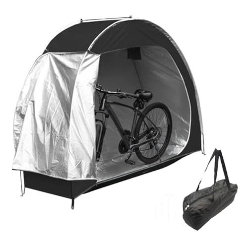 Cobertizo para Bicicletas 76.8x64.2x31.5in Cubierta de protección de la Carpa de Bicicleta y protección de UV con Ventana y Bolsillo Interior Montaje fácil de Almacenamiento al Aire Libre