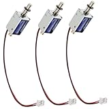 MUELODSIC 3 Stück Teiliges Mini push pull Elektromagnet Hubmagnet Elektromagnetischer Magnet für Linearbewegung Vendingmaschinen Haushalt Mechanismen