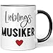 JUNIWORDS Tasse, Lieblings-Musiker, Schwarz (7761437)