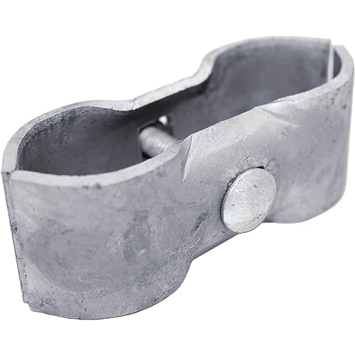 Chain Link Fence Panel Clamps ~ Kennel Clamps: (1 Set) for 1-3/8\" Chain Link Fence Pipe Panel Frames. for Dog kennels/Dog Runs, or Temporary Chain Link Fence. Saddle Clamps.