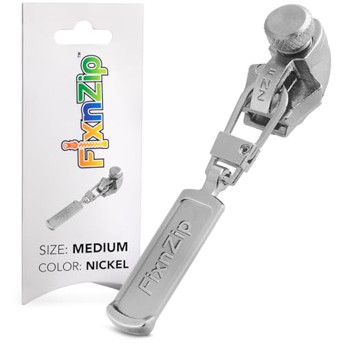 FixNZip Medium Nickel - Kit de réparation de fermeture éclair universel