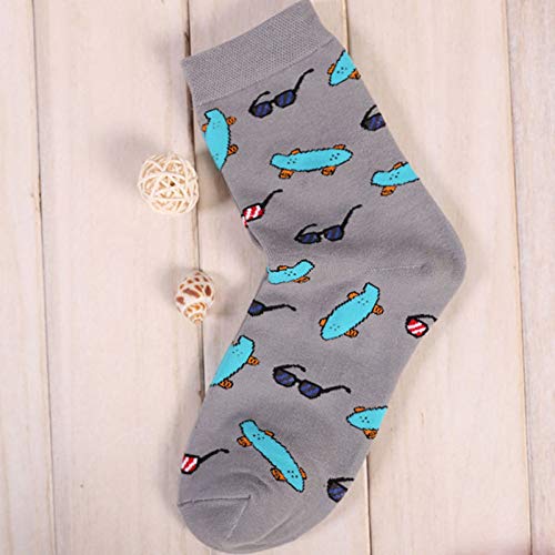 CXKWZ Men'S Socks 5 Pairs Summer Winter Men Short Socks Men Personality Cartoon Male Socks Crew
