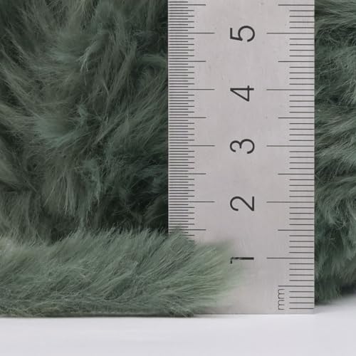 Image of NICEEC 6 Skeins Soft Faux Fur Yarn 210yds /10.6oz- S60#Gray Green | Crochet & Knit, DIY Project Starter Kit,Handbag,Sun Hat,Shoes, Shopper Bag