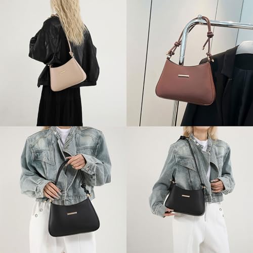 Shoulder Handbag，Candy Color Shoulder Bag Fashionable Square Bags PU Leather Armpit Purse Casual Underarm Bags for Women and Girls2