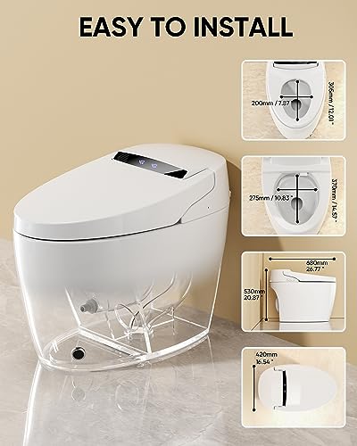 Loupusuo TOOLS-499 Smart Toilet, Tankless Toilet With Warm Water Sprayer And Dryer, Foot Sensor Operation, Heated Bidet Seat thumb #6