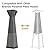 EAST OAK Pyramid Patio Heater Covers with 300D Oxford Fabric, Zipper and Air Mesh Vent, Waterproof & Dustproof Pyramid Outdoor Heater Covers, Wind, Sunlight, Snow-Resistant, Grey
