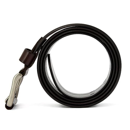 Men's 38mm Double Prong Work Belt Full Grain Cowhide Leather Heavy Duty Waist Strap 2 Holes3