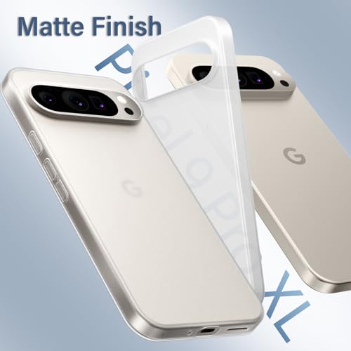 Image of X-level for Google Pixel 9 Pro XL Case, Extra Slim 0.3 mm Thin Translucent Matte Finish Soft Phone Cover, Anti-Scratch Shockproof Case for Google Pixel 9 Pro XL, Translucent White
