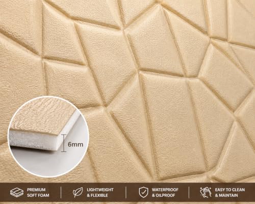 Image of Barebeauty 70 x 70 CM Brick Wallpaper 3D Wall Panel | Self-Adhesive Waterproof Foam Wall Sticker | Peel & Stick Decor for Home, Bedroom & Living Room (Pack of 10, 52.7 Sq. Ft. Approx)