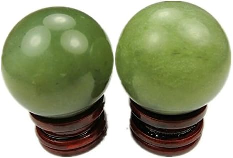 Dark Green Jade Baoding Citrine Chinese Health Massage Therapy Stress Exercise Balls
