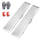 LIEKUMM バイク スロープ 2本 長さ120cm 耐荷重600kg スチール製 バイク ラダーレール 滑り止め 耐久 ATV四輪バギー 草刈り機 農機具用 貨物運搬 軽トラ トレーラーへ積載用 ラダーレール