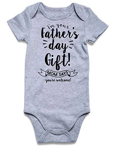 Image of UNIFACO Unisex Baby Funny Saying Outfit Short and Long Sleeve Bodysuits Romper 0-18M