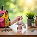 Galepromot 1Pc White 16cm Keychain Decoration,Plush Keychain Overalls Dress-up Long Ear Rabbit Animal Doll Plush Stuffed Bunny Doll Key Chain for Backpacks Accessories ，Animals Car Key Chain