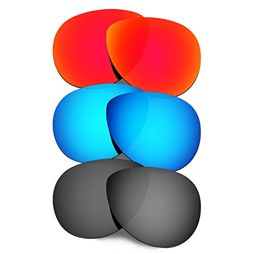 Lentilles pour Oakley Feedback de rechange renforcées rouge bleu noir