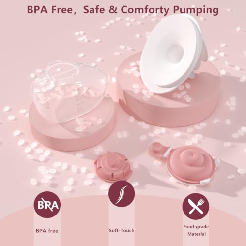 Image of 2 Sets 21mm Full Breast Pump Kits Compatible with Momcozy Upgraded Mobile Flow M9, Including 21mm Flange*2, Valve*2, Diaphragm*2, Bottle*2