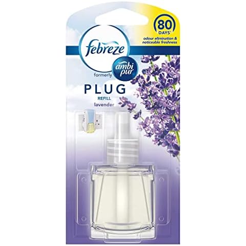 Febreze with Ambi Pur Air Freshener Plug In Refill, Lavender, To Clean Away Odours, 20 ml Cover