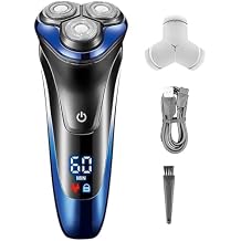 Head Shavers for Bald Men, Wet Dry Electric Shaver for Men Rotary Beard Electric Razor Shaving Machine Grooming Kit Rechargeable LCD Display
