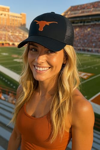 Gorra Trucker Negra con Logo Bordado Texas University miniatura 3