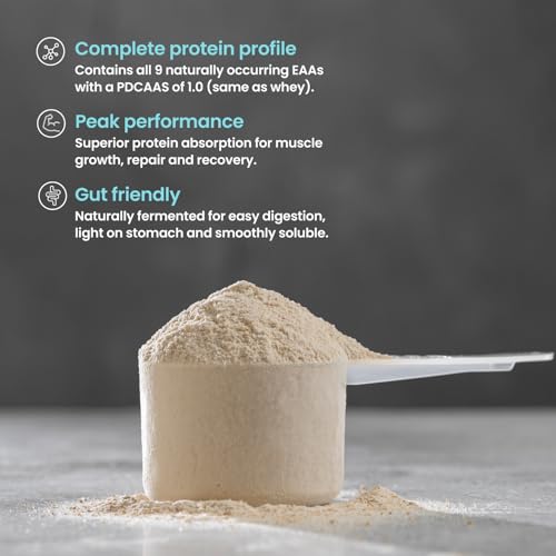 Image of Pink Harvest Farms Lean Clean Yeast Protein Powder 500g | 31g Protein per Serving | Fermented Yeast | Complete Protein with 9 Essential Amino Acids | Unflavoured | Vegan, No Bloat, Heat Stable | Mix, Bake or Blend