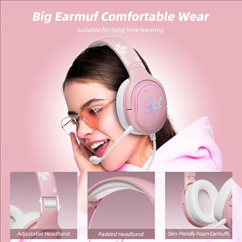 Mytrix Cherry Blossoms Wired Gaming Headset Sakura の商品画像 3