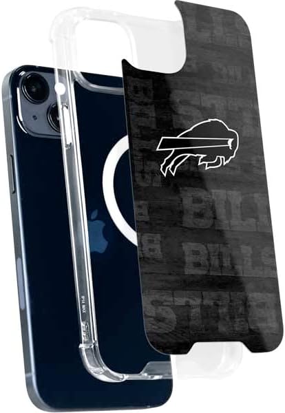 Skinit Phone Case Compatible with MagSafe iPhone 14 Plus - Officially Licensed NFL Buffalo Bills Black & White Design