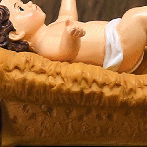 Statue chrétienne de crèche de Noël en résine aux finitions soignées - 8