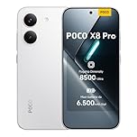 POCO X8 Pro, Smartphone 12+512GB, Dimensity 8500-Ultra, Batteria 6500mAh (typ), Display AMOLED ultra luminoso, Fotocamera 50MP con OIS, Bianco, Garanzia 2 anni+1 anno extra, Caricatore non incluso