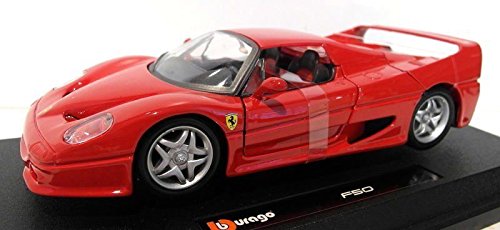 Bburago New 1:24 W/B Collection - Ferrari Race & Play RED Ferrari F50 Diecast Model Car