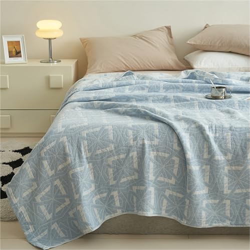 Couverture en mousseline coton multicolore lit et canapé