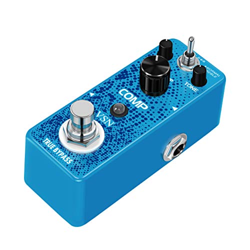 VSNGuitar Compressor Pedal for Analog Compression Effect Pedal Ultimate Comp Guitar Effects for Electric Guitar True Bypass