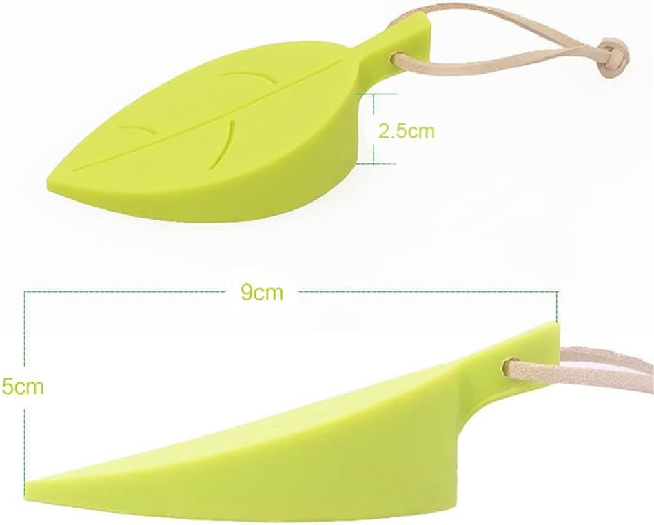 Colorful Silicone Leaves Door Stopper, Cute Leaf Flexible Silicone Window Finger Protector/Door Stops Set with Lanyard for Home Kitchen Garden Office, Keep Your Kids Safe from Slamming Door image 4