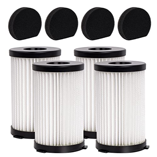 YanBan 4 filtros HEPA + 4 esponjas compatibles con MooSoo D600/D601 iwoly V600, para Ariete Handy Force 2759/2761, para Conga Thunderbrush 520/550/560