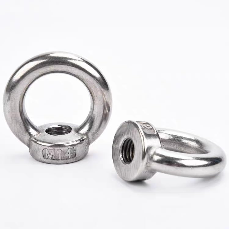 4Pcs M5 Lifting Eye Nut,Stainless Steel 304 Metric Ring Shape Lifting Eye Threaded Nut