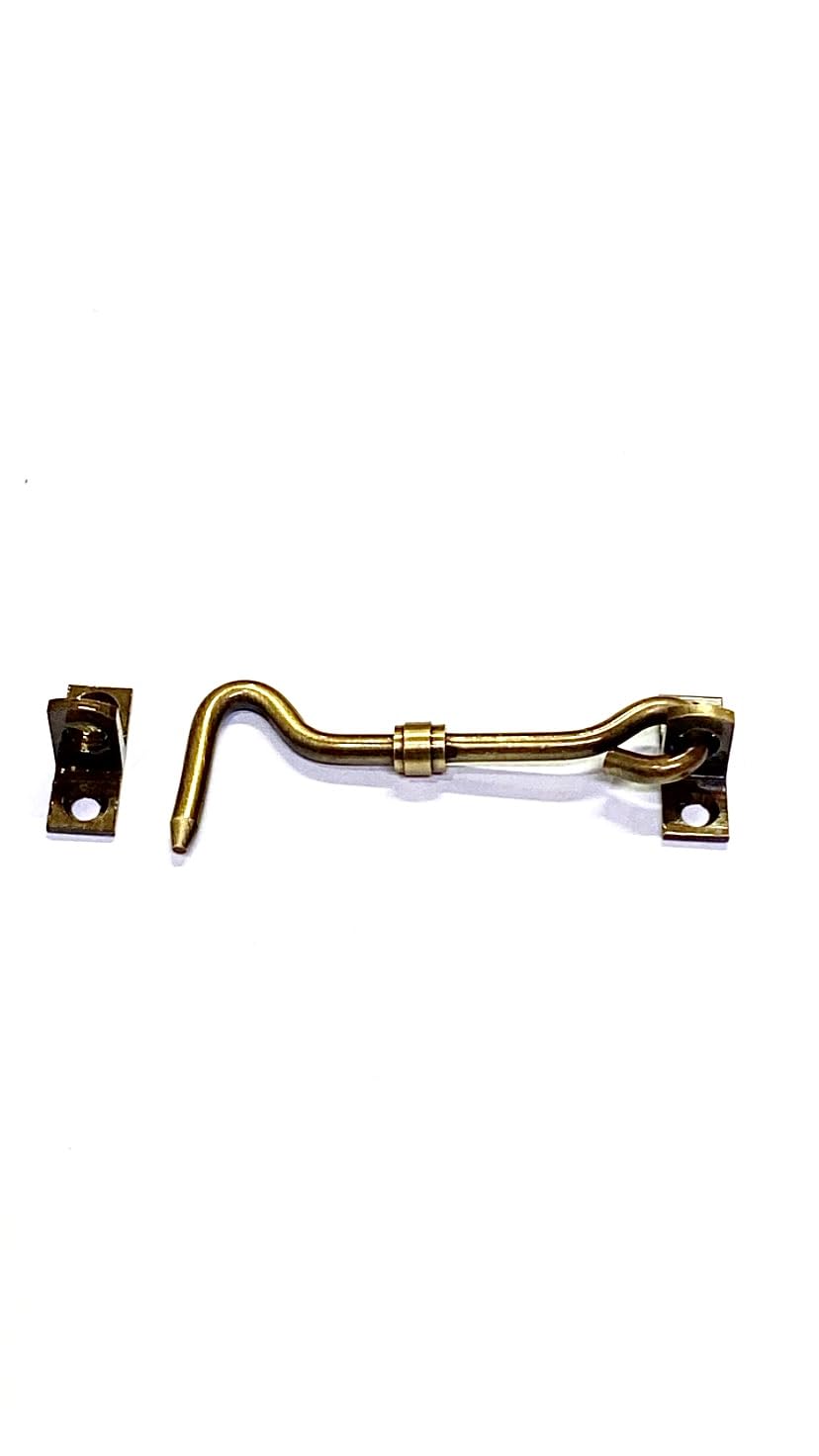 BRASK" Brass Gatehook/Window Hook/Window Stopper/Window Latch (Pack of 6, 3 inches Antique Brass) — Amazon image 5