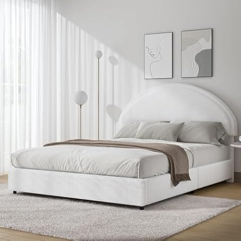 REVOMINCA Queen Boucle Bed Frame Cover