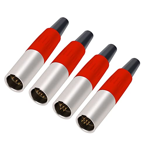 Conector XLR de 4 pines con transmisión sin interferencias para micrófono mini de soldar 7