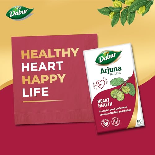 DABUR Arjuna Tablets - 60 Tabs | Promotes Heart Health | Manages Cholesterol Level | Promotes Healthy Metabolism,Pack of 1 - Image 3