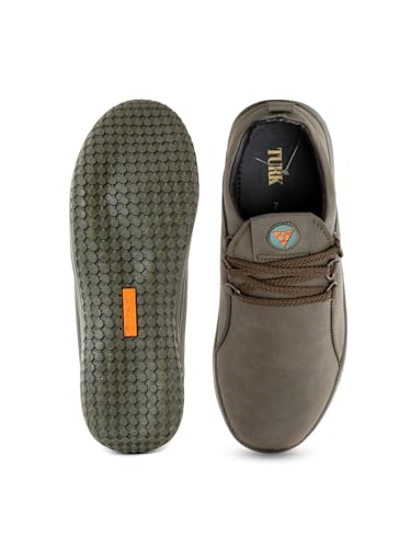 Image of Khadim's Olive Outdoor Casual Sneakers for Men