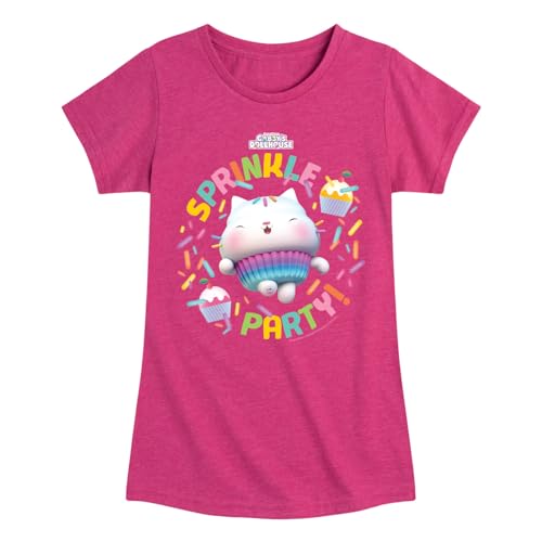 Gabby's Dollhouse - Sprinkle Party - Toddler and Youth Girls Fitted Short Sleeve Graphic T-Shirt