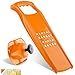 Produktbild Börner Rösti PowerLine Reibe Set (2-tlg.)  Gemüsehobel + Fruchthalter für Rösti, Zucchinipuffer, Kartoffelpuffer  Gemüseschneider für rohe Kartoffeln  Küchenhobel Set (Orange)