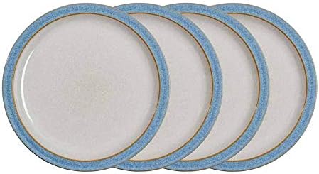 Denby 381048905 Elements 4 Piece Dinner Plate Set, Blue,26.5 * 26.5 * 3 centimeters