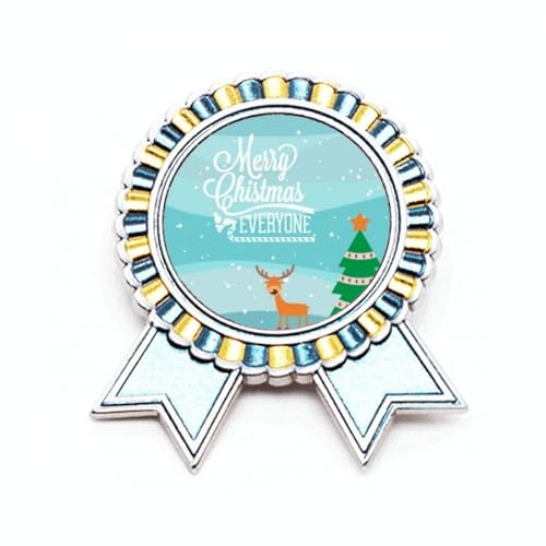 Broche sapin de Noël motif cerf M en métal : le cadeau poétique à offrir pour les fêtes