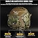 LZAQHMT Tactical Airsoft Helmet with Built-in Communication Headset, Anti-Fog Fan & Replaceable Lenses - Adjustable Tactical Gear for Paintball Hunting Airsoft(BCP)