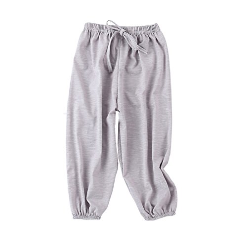 Bouclede Baby Boys Long Bloomers 2 Pack Soft Slub Cotton Harem Pants 12M-7T (Grey-Greyblue, 18-24 Months) #TOP1