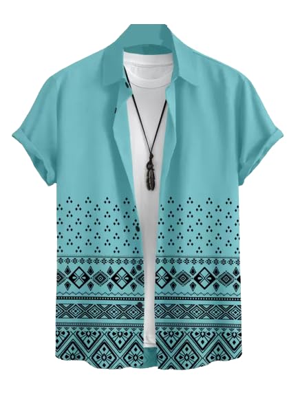 Image of Men's Lycra Digital Print Casual Shirt
