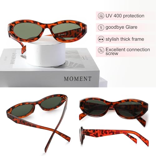 YOGFIT Oval Retro Trendy Sunglasses for Women Fashion Cool Cute Sunglasses Women for Daily Use Outdoors3
