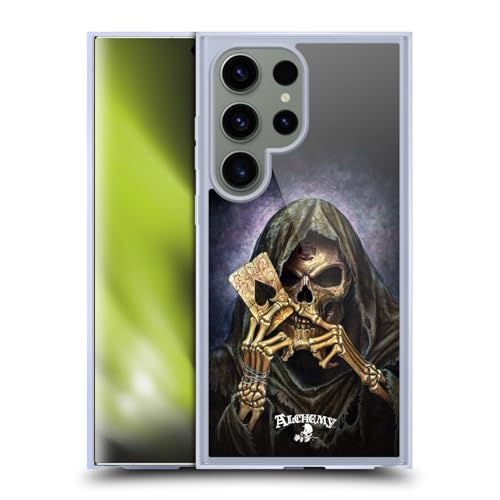Coque Gel Samsung Galaxy S24 Ultra MagSafe Head Case Designs Alchemy Gothic Crâne et Cartes