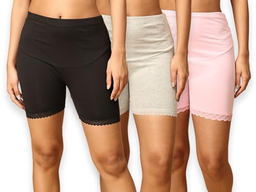 Image of The Mom Store Maternity Panties, Boyshorts Panties for Women - High Rise Maternity Wear, Full Rear Coverage Cotton Maternity Panty - Ideal for Pregnancy