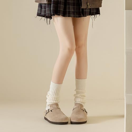 Image of 2 Pairs Women's Fashion Leg Warmers Winter Warm Knit Long Boot Socks Slouch Knee High 80s for Party Gifts