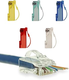LINKUP - Snagless RJ45 Cat6 STP Connectors EZ Pass Through Ends | Ethernet Cat 6 8P8C Solid Plugs | STP Gigabit Round Cable Connector | Platinum 50 Mi Gold Plated High Performance | 50 Pack